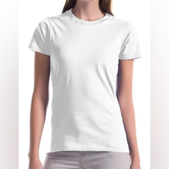 Women’s T-Shirt French Quote Short sleeve Crew neck White Cotton Plain casual - Picture 5 of 14